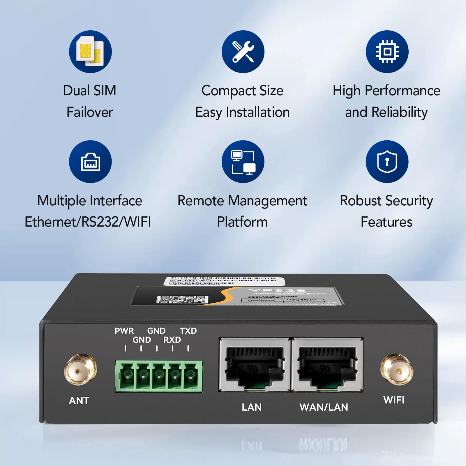 Amazon.com: 4G VPN Router, Industrial 4G LTE Router Yeacomm YF325